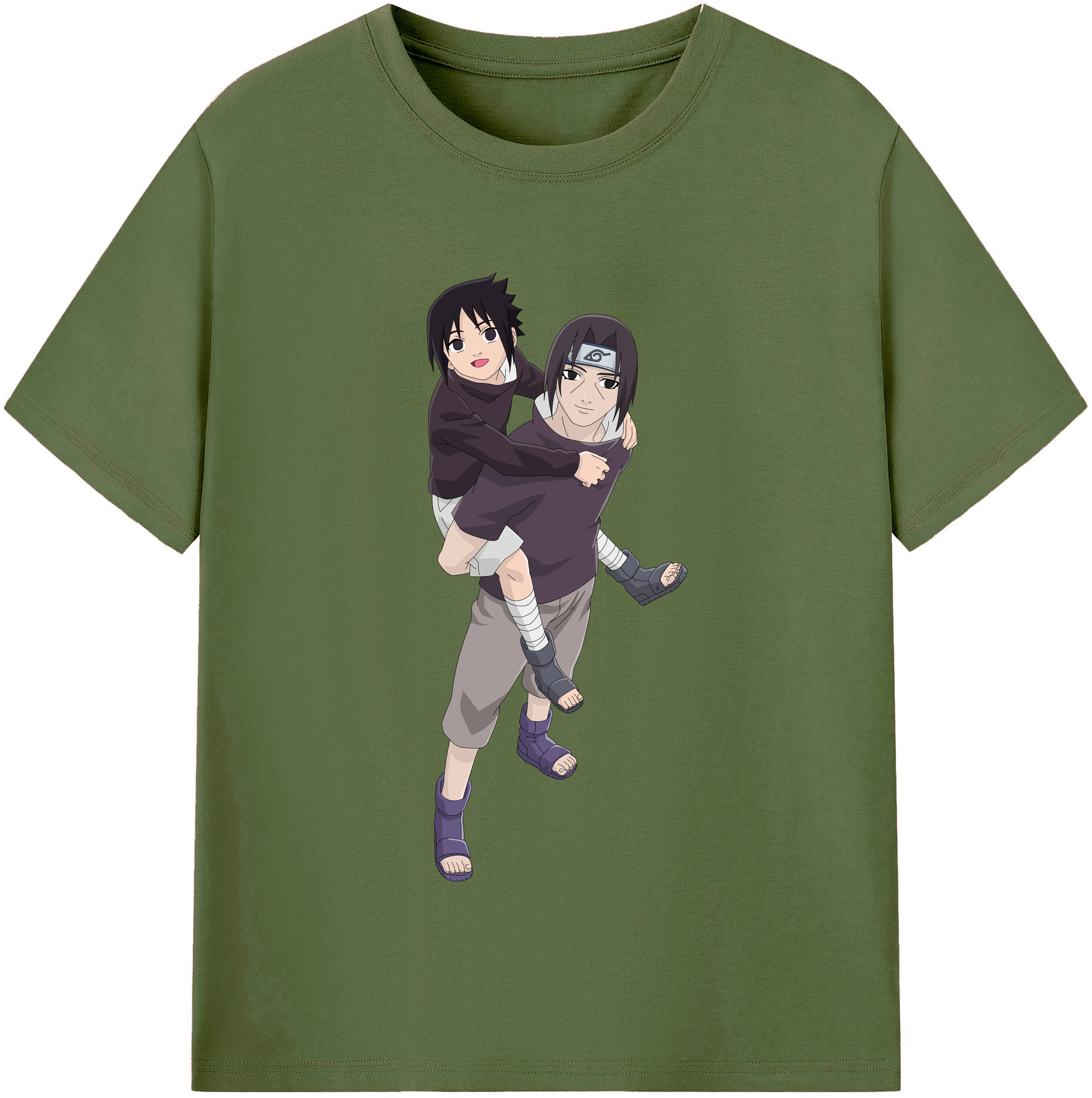 （画像用） NARUTO -ナルト- うちは イタチ Uchiha Itachi 綿100％半袖Tシャツ（フロントプリント）